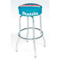 Single Ring Swivel Bar Stool w/ Logo on the Top and Side of the Seat